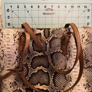 Anne Klein Snakeskin Pattern Tote
